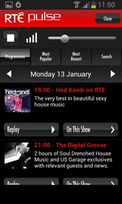 RTÉ Radio android App screenshot 2